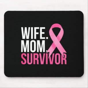 Wife Survivor Breast Cancer Awareness Mouse Pad