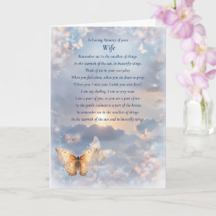 Wife Sympathy Condolences Memorial with Spiritual  Card