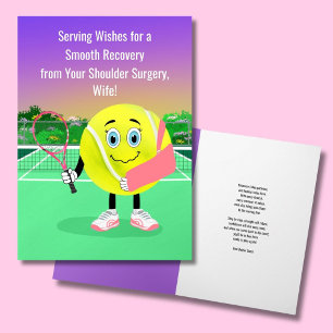 Wife Tennis Lover Shoulder Surgery Get Well Card