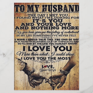 Wife To My Husband Letter | Husband Lovely Gift Menu