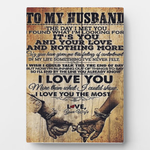 Wife To My Husband Letter   Husband Lovely Gift Plaque