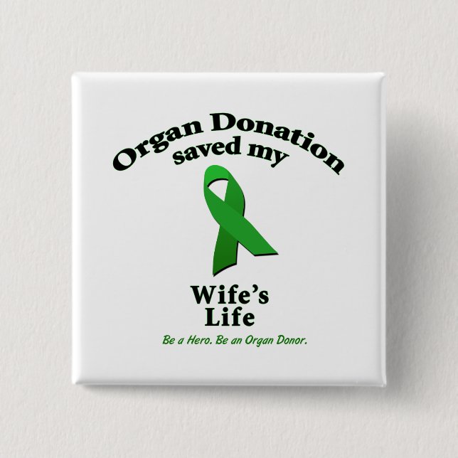 Wife Transplant 2 Inch Square Button (Front)