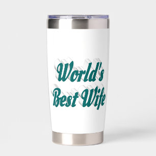 Wife with green half text   insulated tumbler