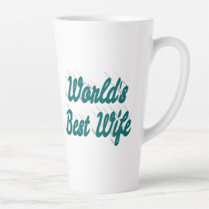 Wife with green text latte mug