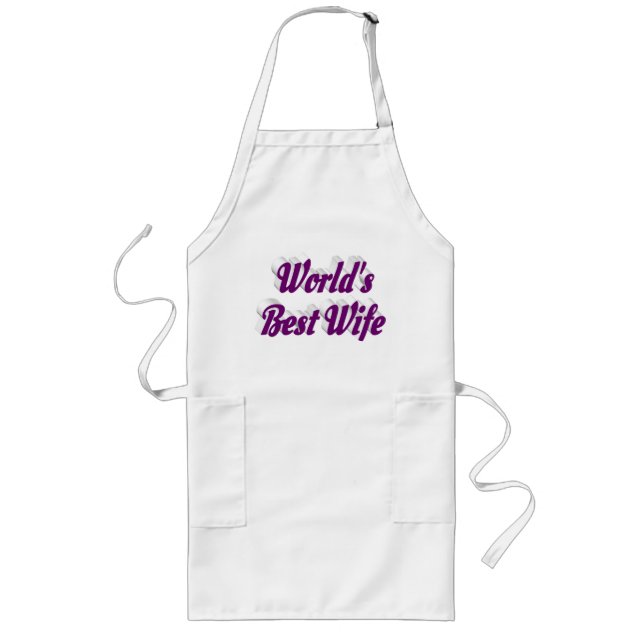 Wife with purple text long apron (Front)