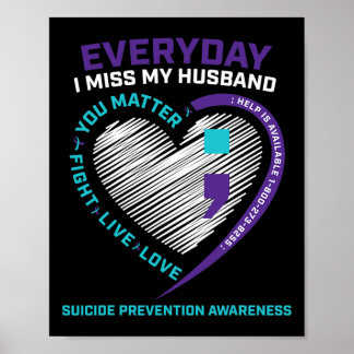 Wife Women Suicide Prevention Awareness Husnd Semi Poster
