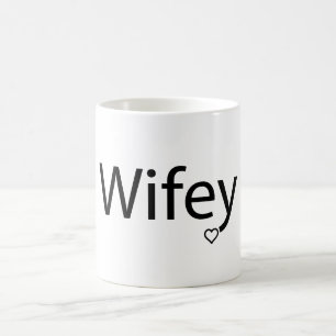 Wifey - Black/White 11 oz Morphing Mug