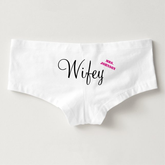 WIFEY boyshort underwear for wedding bride (Back)