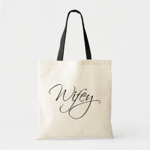 Wifey Calligraphy Tote Bag