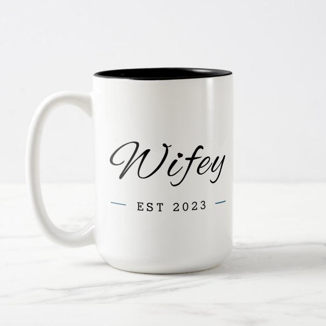 "Wifey" Couple Mug | Anniversaire | épouse Mariage (Gauche)