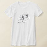 Wifey Cute Script Newlywed T-Shirt<br><div class="desc">Get ready to turn heads with the Wifey Cute Script T-Shirt! This stylish and comfortable t-shirt features a bold script font that will make you stand out from the crowd. Crafted from high-quality fabric, it's perfect for any occasion. Show off your style and make a statement with the Wifey Cute...</div>