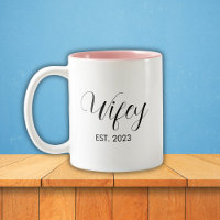 Wifey Elegant Black Script White Women