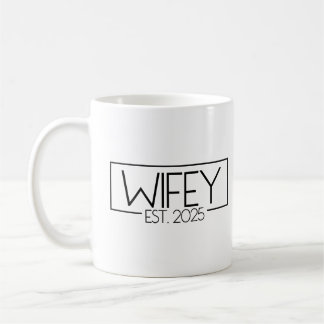 Wifey Est. 2025 Matching Couple Married 2025 Wifey Coffee Mug