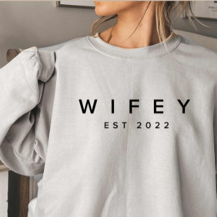 Wifey/Husby Custom Bride, Fiance Gift Sweatshirt