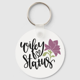 Wifey Just Married Wedding Wife Husband Honeymoon Keychain