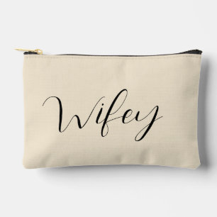 Wifey Makeup Bride To Be Bridal Shower Honeymoon Accessory Pouch