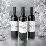 Wifey Modern Black Script Diamond  Wine Label<br><div class="desc">Modern script wifey wine labels with the diamond over the i for the bachelorette party,  bridal shower or future Mrs gift.</div>