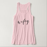 Wifey Modern Black Script Pink Womens Tank Top<br><div class="desc">Cute and simple "wifey" shirt in a modern black script. Makes a great wedding gift for the future Mrs!</div>