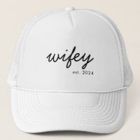 Wifey Modern Minimalist Script Personalized Bride