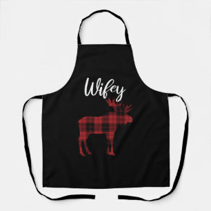 Wifey Moose Matching Family Christmas Pyjamas Apron