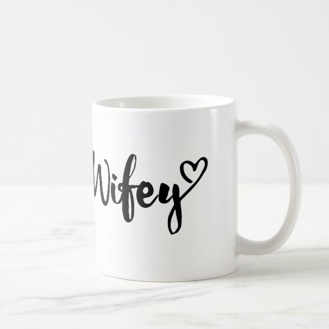wifey mug, personalized wifey mug, couple mug, coffee mug (Right)
