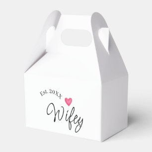 Wifey red heart est. Year future wife valentine's Favor Box
