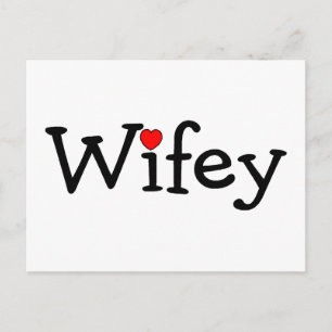 Wifey with Heart Postcard