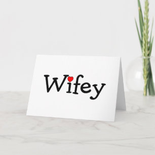 Wifey with Red Heart Card