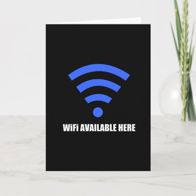 Wifi Available Here Greeting Card (Front)