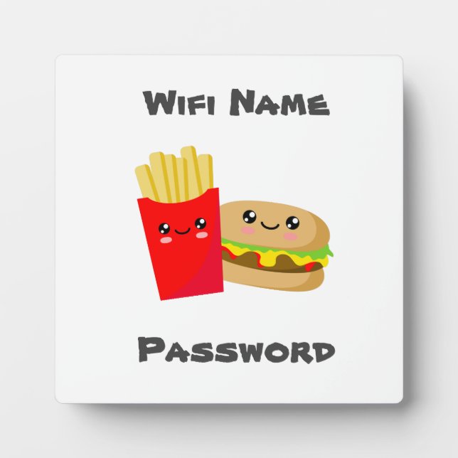 Wifi Burger and Fries Plaque (Front)