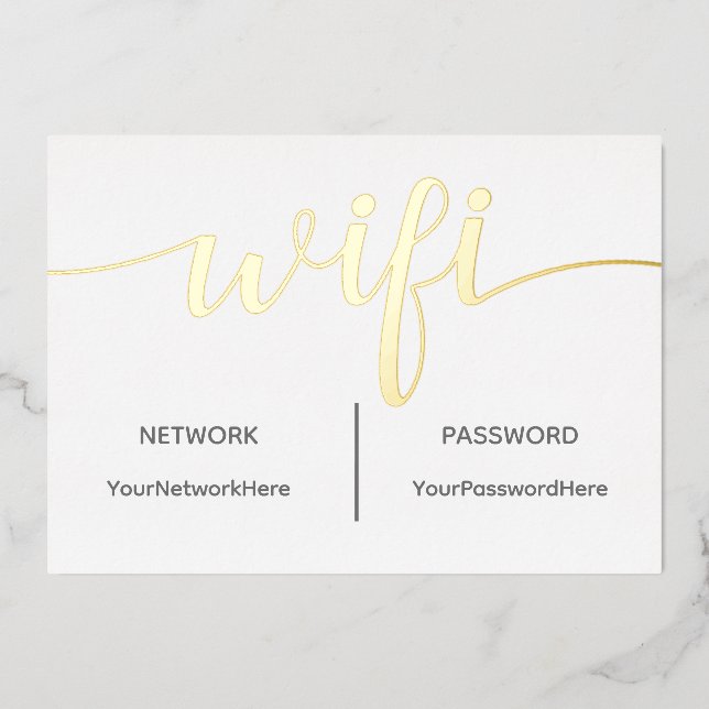 Wifi Card for Guests with Real Foil (Front)