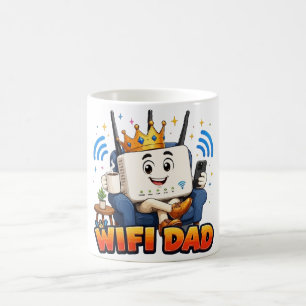 WIFI DAD Funny Router Character Coffee Mug