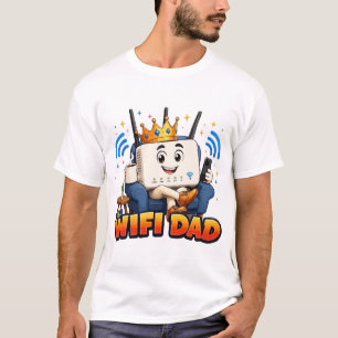 WIFI DAD Funny Router Character T-Shirt