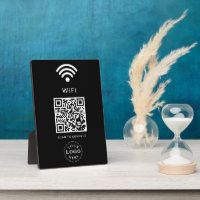 WiFi Info Plaque with QR Code for Easy Logins