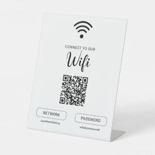 Wifi Info Sign Connect Online Minimal Modern Sign