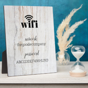 Wifi Information *Modern Hospitality* Rustic Plaque