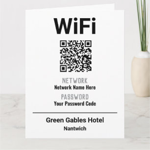 WiFi Instructions With QR Code Card
