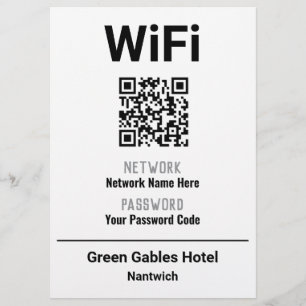 WiFi Instructions With QR Code Flyer