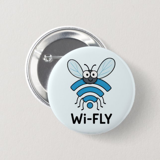 Wifi Internet 2 Inch Round Button (Front & Back)