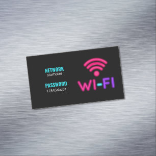 Wifi Internet Network Password Magnetic Business Card