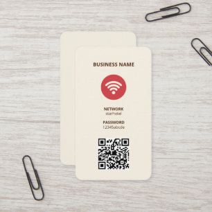 Wifi Internet QR Code Business Card
