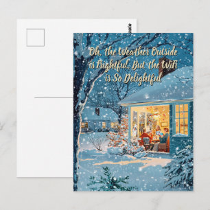 WiFi is So Delightful – Funny Christmas Postcard