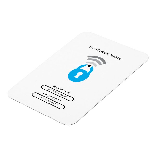 WiFi Key tech logo template Magnet (Left Side)