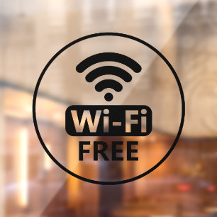 WiFi Network Access QR Code Password Display Window Cling