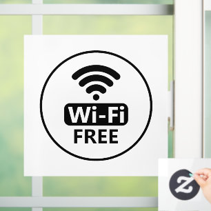 WiFi Network Access   QR Code Password Display Window Cling