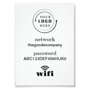Wifi Network and Password Business Retail Photo Print