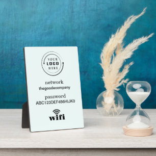 Wifi Network and Password Business Retail  Plaque