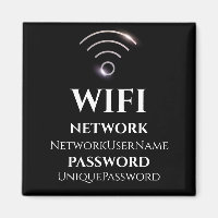 WiFi Network and Password Magnet