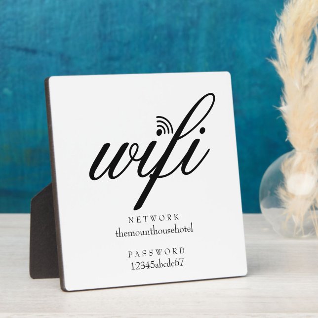 Wifi Network and Password Sign Plaque (Wifi Network and Password Sign Plaque)