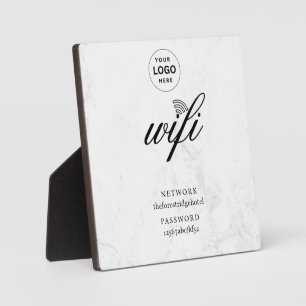 Wifi Network and Password White Plaque